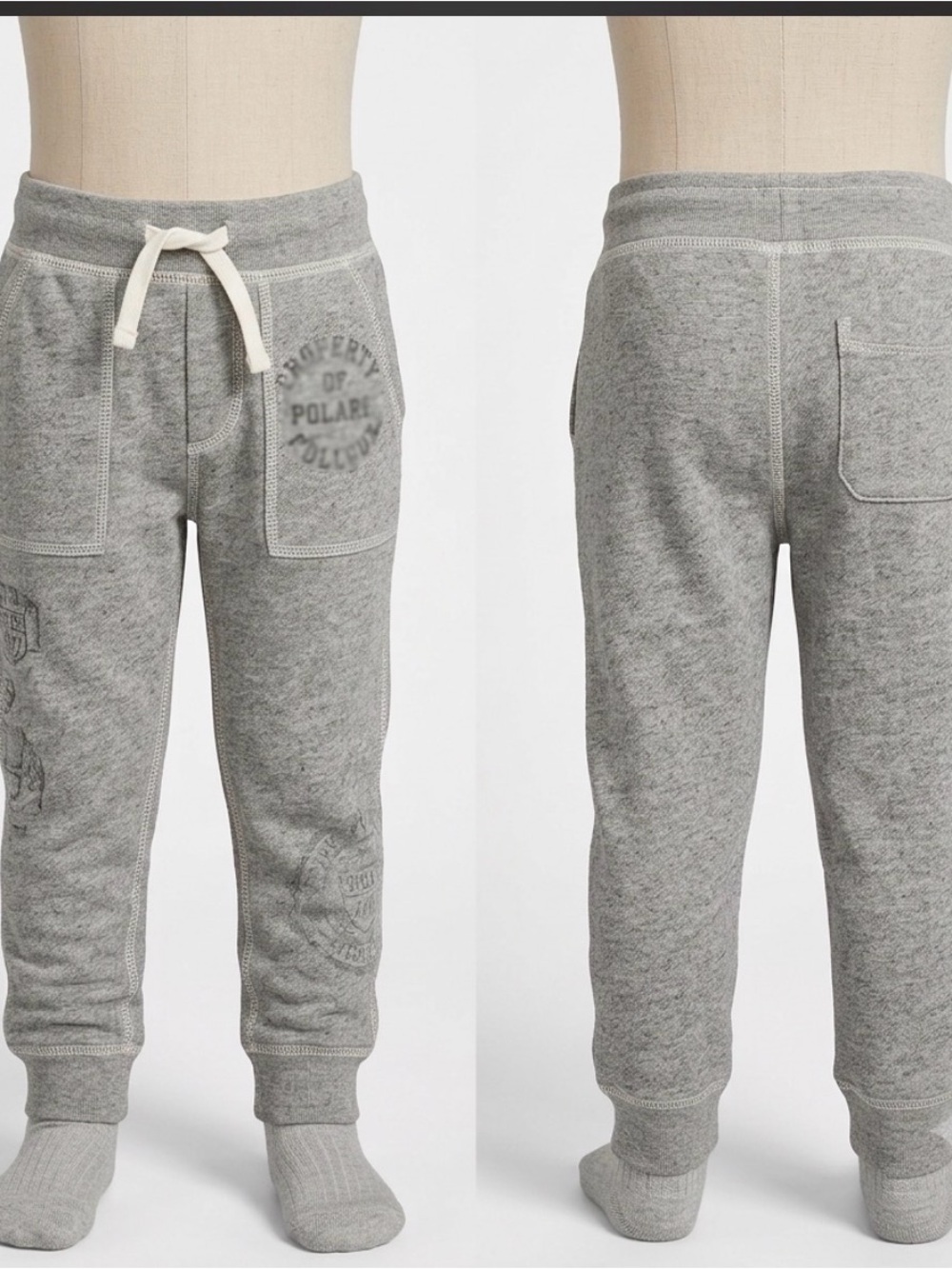 Kids Grey Cozy Sweatpants with Drawstring